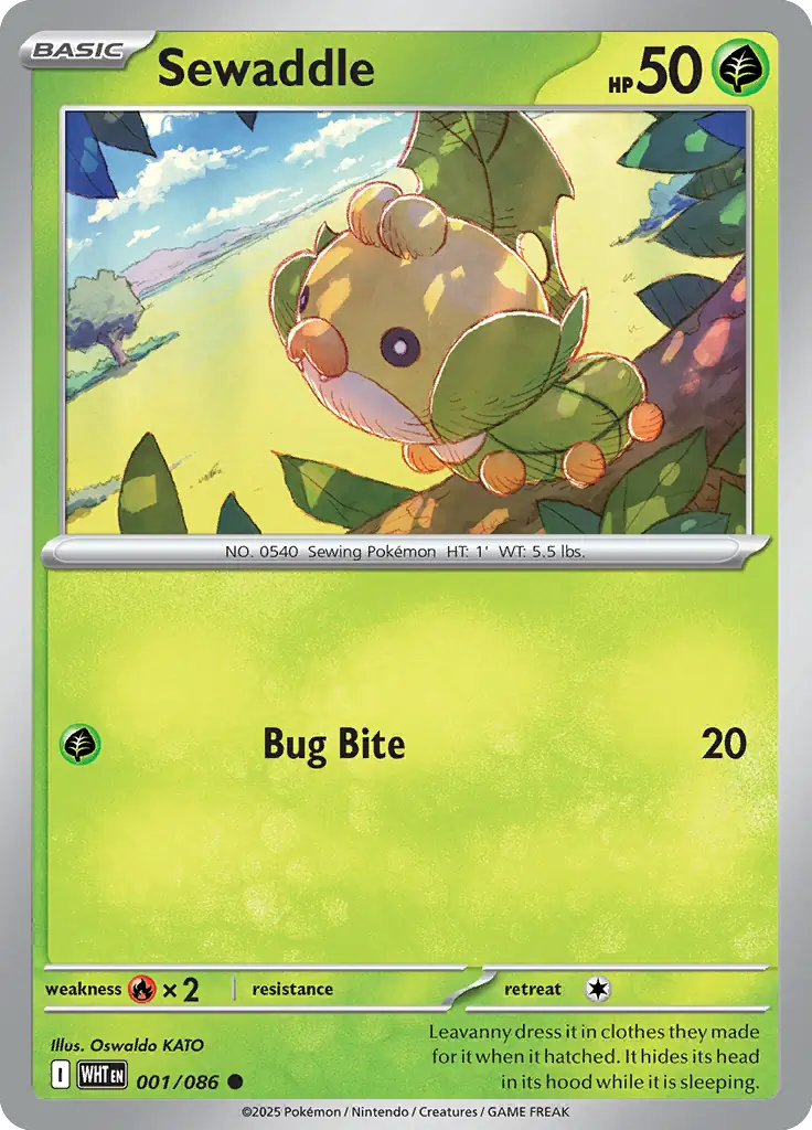 Sewaddle 001 - White Flare Pokesingles