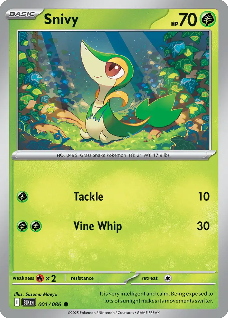 Snivy 001 - Black Bolt Pokesingles