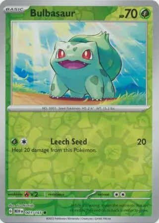 001 Bulbasaur Reverse Holo, 151 | Scarlet & Violet, reverse, 4.00 kr, Pokesingles. Kjøp pokemon kort til lave priser hos oss.