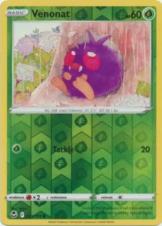 Venonat Reverse Holo 001, Silver Tempest | Sword & Shield, , 0.00 kr, Pokesingles. Kjøp pokemon kort til lave priser hos oss.