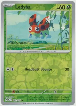 Ledyba Reverse Holo 002 - Stellar Crown Pokesingles
