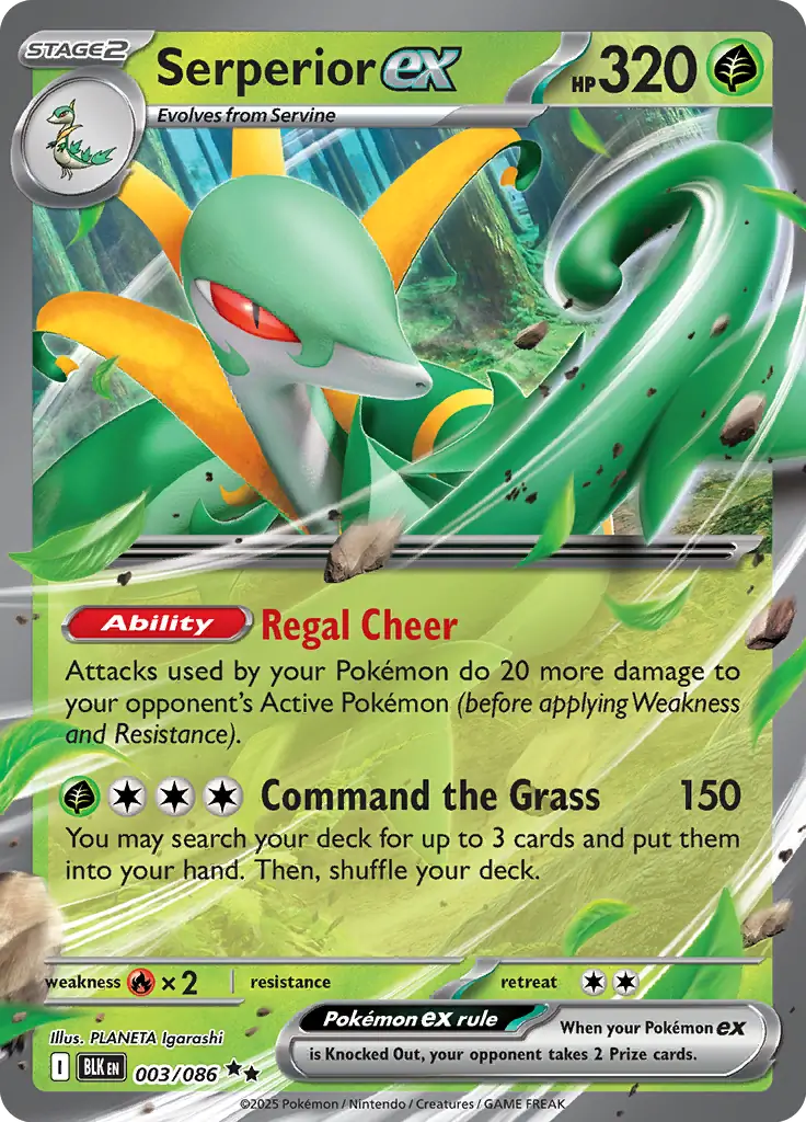 Serperior ex 003 - Black Bolt Pokesingles