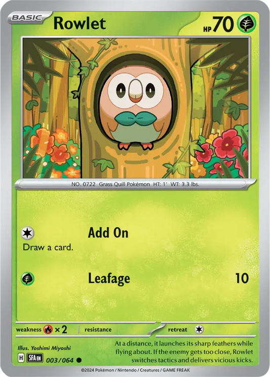 Rowlet 003 - Shrouded Fable Pokesingles