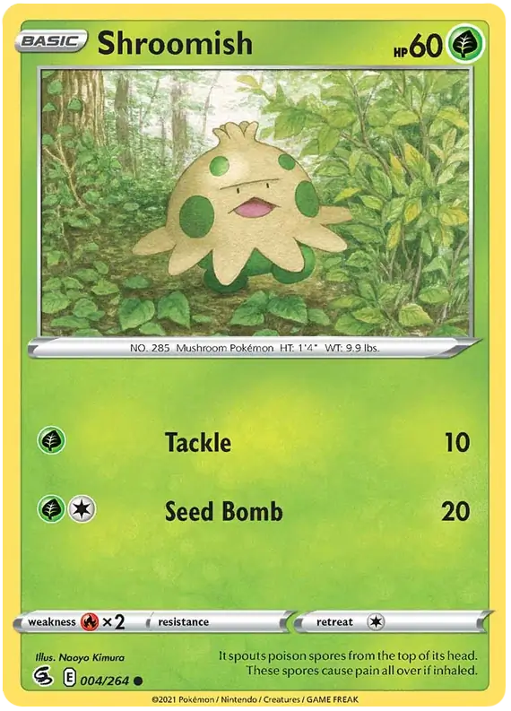 Shroomish 004, Fusion Strike | Sword & Shield, , 2.00 kr, Pokesingles. Kjøp pokemon kort til lave priser hos oss.