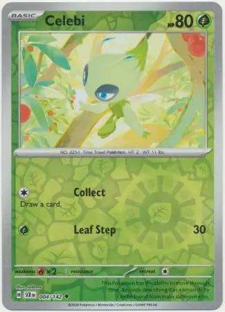 Celebi Reverse Holo 004 - Stellar Crown Pokesingles