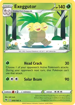 Exeggutor Non Holo Rare 005 - Vivid Voltage Pokesingles