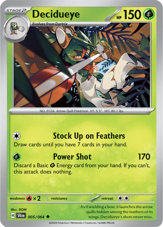 Decidueye 005 - Shrouded Fable Pokesingles