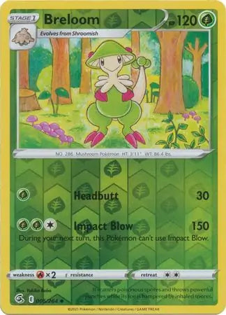 Breloom Reverse Holo 005, Fusion Strike | Sword & Shield, , 2.00 kr, Pokesingles. Kjøp pokemon kort til lave priser hos oss.