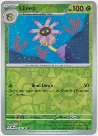 Lileep Reverse Holo 005 - Stellar Crown Pokesingles