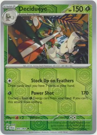 Decidueye Reverse Holo 005 - Shrouded Fable Pokesingles