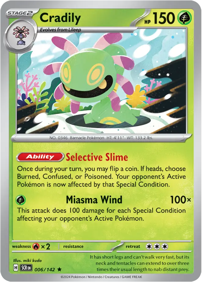 Cradily Holo Rare 006 - Stellar Crown Pokesingles
