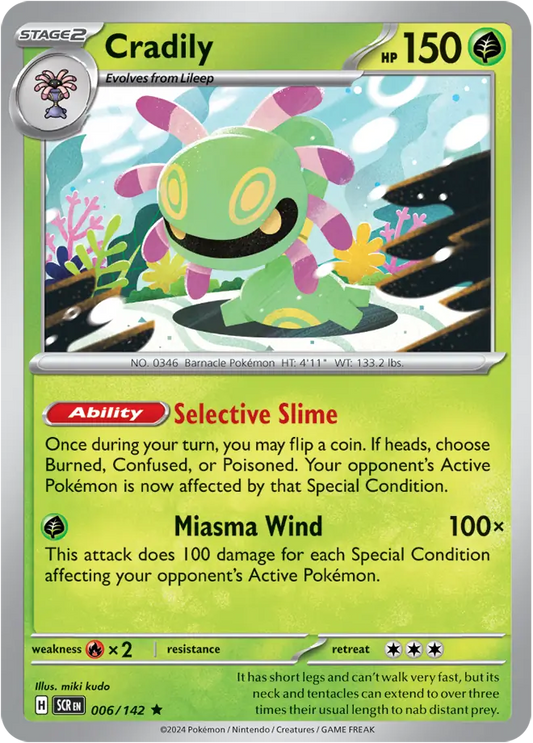 Cradily Holo Rare 006 - Stellar Crown Pokesingles