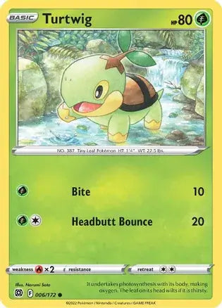 Turtwig 006, Brilliant Stars | Sword & Shield, , 0.00 kr, Pokesingles. Kjøp pokemon kort til lave priser hos oss.