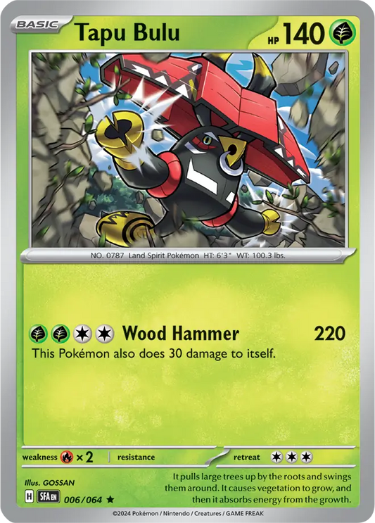 Tapu Bulu Holo Rare 006 - Shrouded Fable Pokesingles