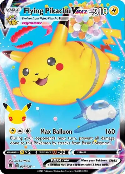 Flying Pikachu VMAX 007, Celebrations | Sword & Shield, v, 20.00 kr, Pokesingles. Kjøp pokemon kort til lave priser hos oss.