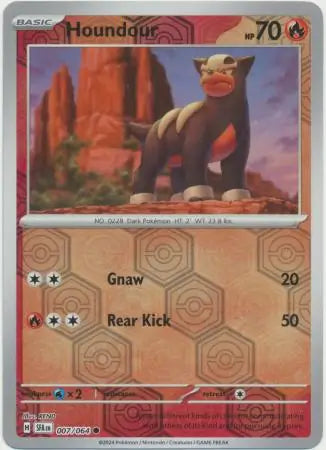 Houndour Reverse Holo 007 - Shrouded Fable Pokesingles