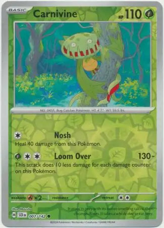 Carnivine Reverse Holo 007 - Stellar Crown Pokesingles