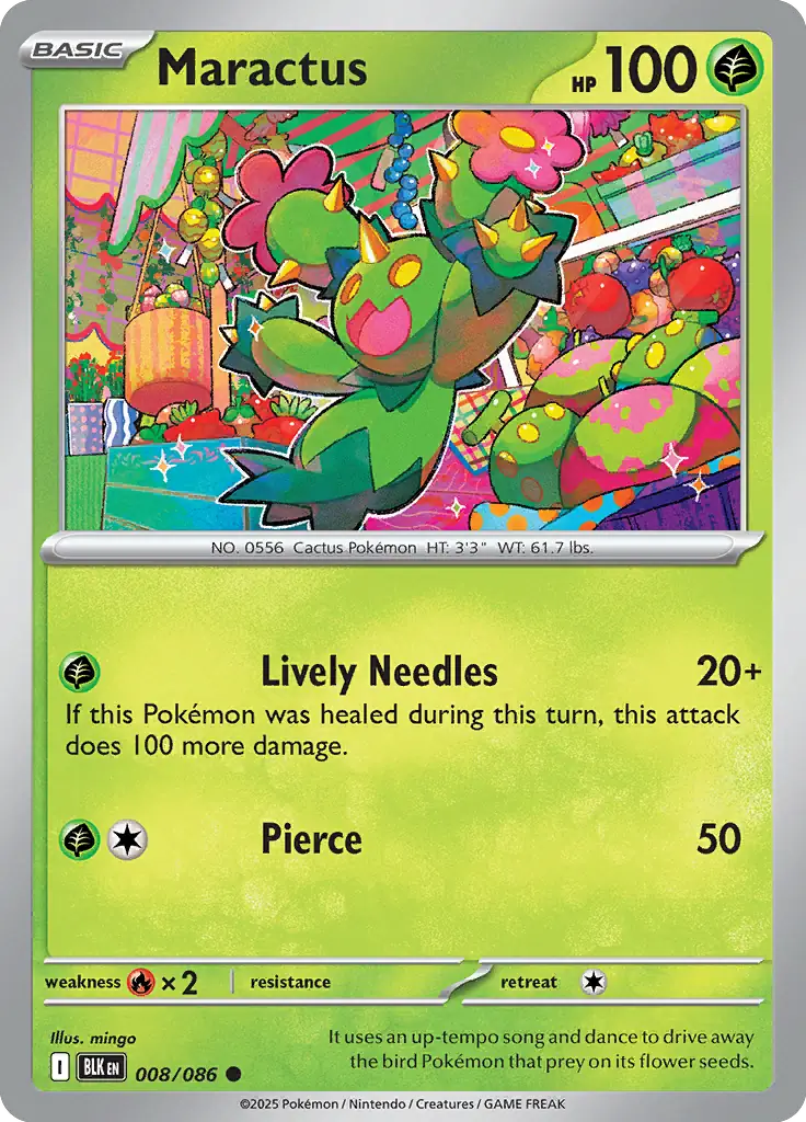 Maractus 008 - Black Bolt Pokesingles
