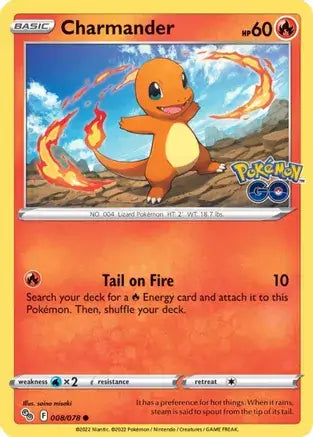 08 Charmander, Pokemon Go | Sword & Shield, nonholo, 2.00 kr, Pokesingles. Kjøp pokemon kort til lave priser hos oss.