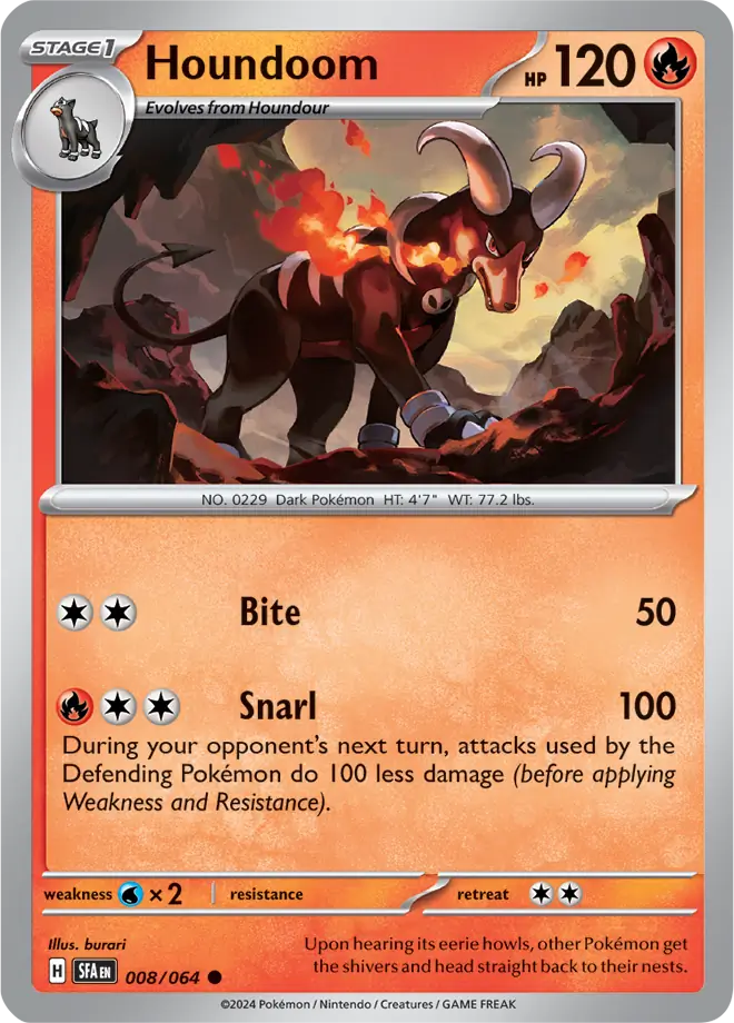 Houndoom 008 - Shrouded Fable Pokesingles