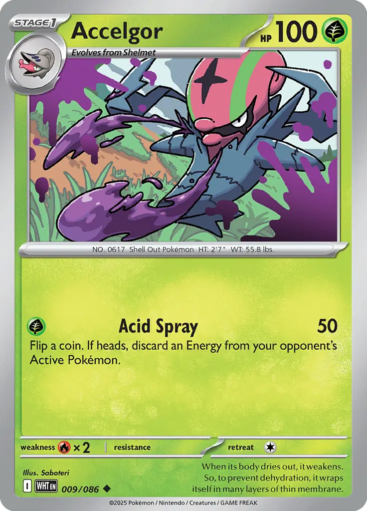 Accelgor 009 - White Flare Pokesingles