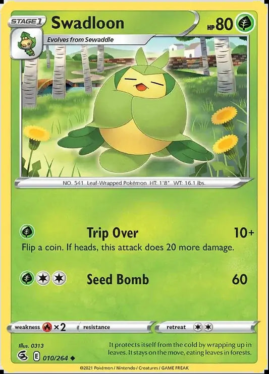Swadloon 010, Fusion Strike | Sword & Shield, , 2.00 kr, Pokesingles. Kjøp pokemon kort til lave priser hos oss.