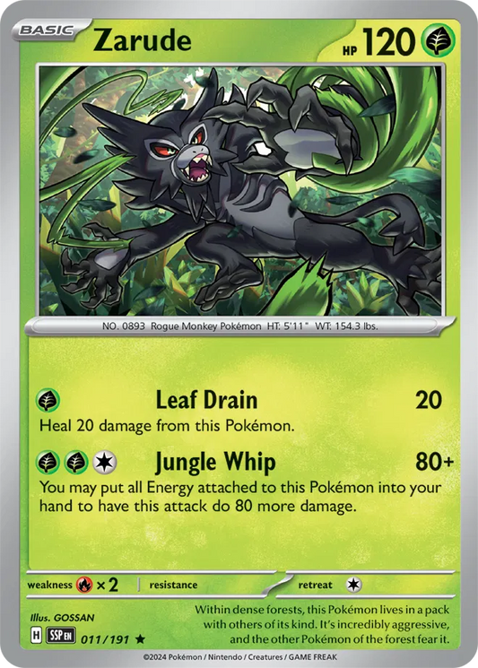Zarude Holo Rare 011 - Surging Sparks Pokesingles