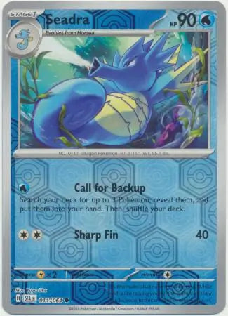 Seadra Reverse Holo 011 - Shrouded Fable Pokesingles