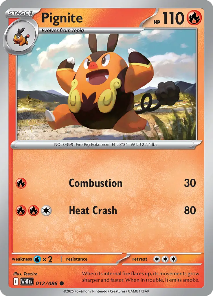 Pignite 012 - White Flare Pokesingles