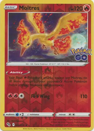 12 Moltres Reverse Holo, Pokemon Go | Sword & Shield, rare, 6.00 kr, Pokesingles. Kjøp pokemon kort til lave priser hos oss.