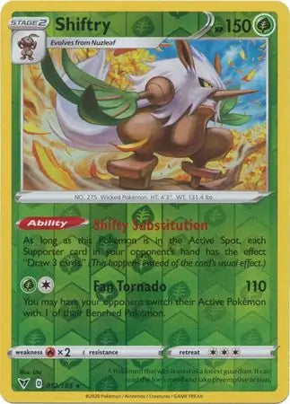 Shiftry Reverse Holo 012 - Vivid Voltage