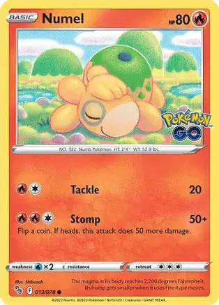 13 Numel, Pokemon Go | Sword & Shield, nonholo, 2.00 kr, Pokesingles. Kjøp pokemon kort til lave priser hos oss.