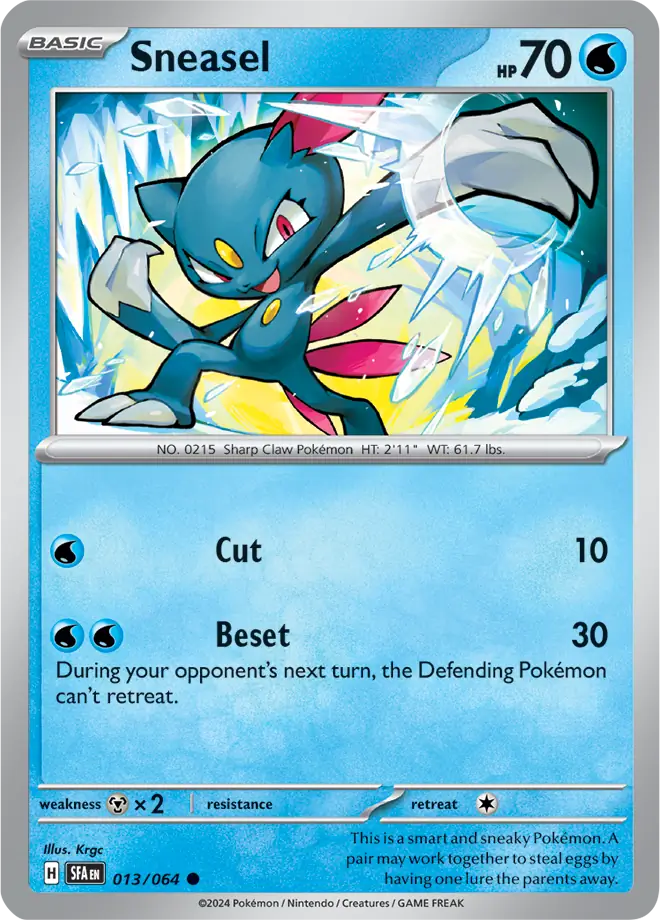 Sneasel 013 - Shrouded Fable Pokesingles