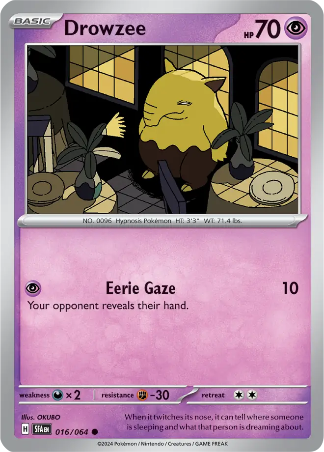 Drowzee 016 - Shrouded Fable Pokesingles