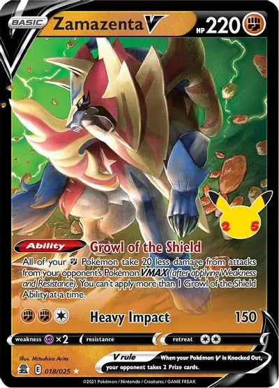 Zamazenta V 018, Celebrations | Sword & Shield, v, 17.00 kr, Pokesingles. Kjøp pokemon kort til lave priser hos oss.