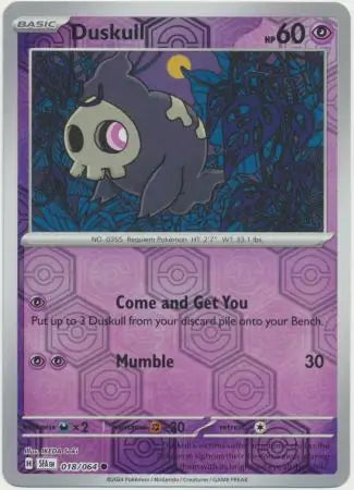 Duskull Reverse Holo 018 - Shrouded Fable Pokesingles