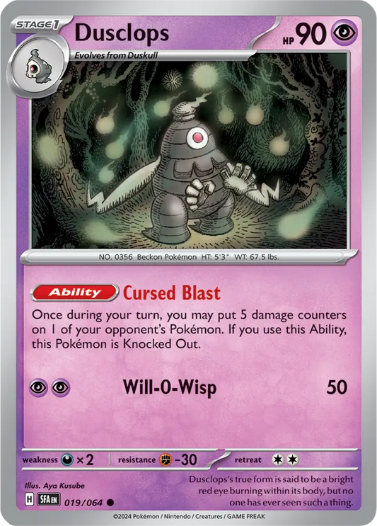 Dusclops 019 - Shrouded Fable Pokesingles