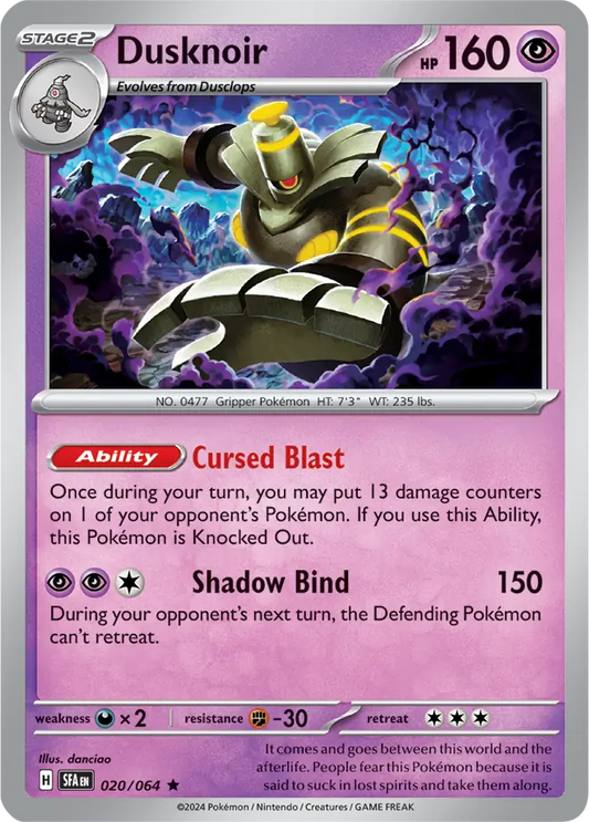 Dusknoir Holo Rare 020 - Shrouded Fable Pokesingles