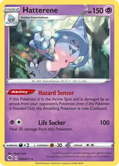 Hatterene Holo Rare 020 - Champion's Path Pokesingles