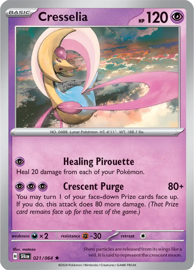Cresselia Holo Rare 021 - Shrouded Fable Pokesingles