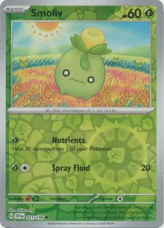 021 Smoliv - Reverse Holo, Scarlet & Violet Base, , 4.00 kr, Pokesingles. Kjøp pokemon kort til lave priser hos oss.