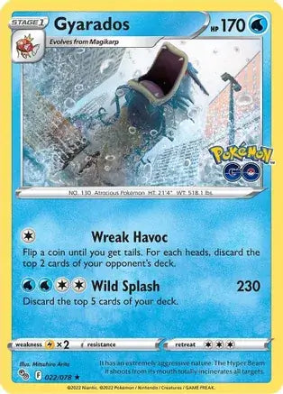 22 Gyarados Holo Rare, Pokemon Go | Sword & Shield, holo, 5.00 kr, Pokesingles. Kjøp pokemon kort til lave priser hos oss.