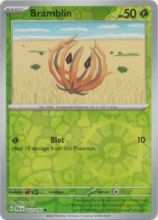 Bramblin Reverse Holo 023 - Paldea Evolved, Paldea Evolved | Scarlet & Violet, , 5.00 kr, Pokesingles. Kjøp pokemon kort til lave priser hos oss.