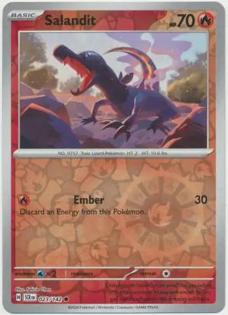 Salandit Reverse Holo 023 - Stellar Crown Pokesingles