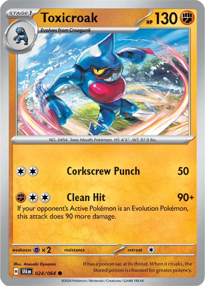 Toxicroak 024 - Shrouded Fable Pokesingles