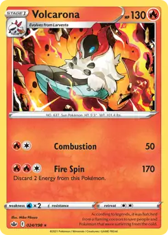 Volcarona Non Holo Rare 024 - Chilling Reign Pokesingles