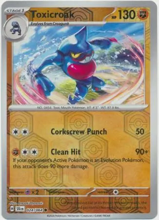 Toxicroak Reverse Holo 024 - Shrouded Fable Pokesingles