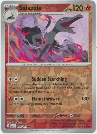 Salazzle Reverse Holo 024 - Stellar Crown Pokesingles
