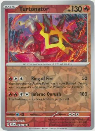 Turtonator Reverse Holo 025 - Stellar Crown Pokesingles