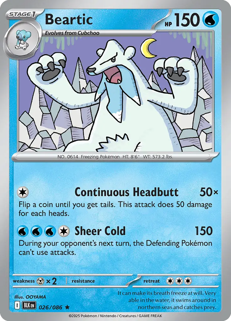 Beartic Holo Rare 026 - Black Bolt Pokesingles